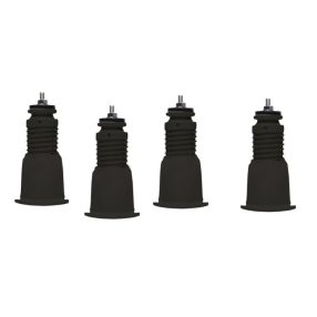   KLÍMATARTÓ ÁLLÍTHATÓ LÁB, REZGÉSCSILLAPÍTÓ GUMIBAKKAL, (FEKETE, 500 KG-IG), 120-180 mm