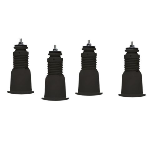 KLÍMATARTÓ ÁLLÍTHATÓ LÁB, REZGÉSCSILLAPÍTÓ GUMIBAKKAL, (FEKETE, 500 KG-IG), 120-180 mm