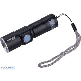   LED lámpa, 3 W, XPE LED; 150 Lm, ALU ház, zoom, újratölthető Li-ion akkus, 450 mAh