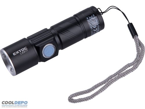 LED lámpa, 3 W, XPE LED; 150 Lm, ALU ház, zoom, újratölthető Li-ion akkus, 450 mAh