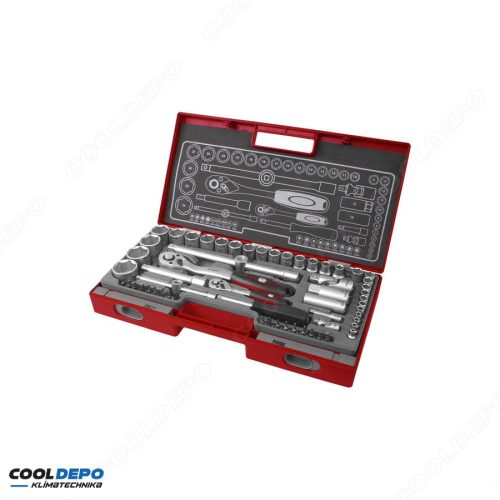Dugókulcs klt. 1/2", 1/4", 60 db, 61CrV5; mattkróm