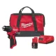 Milwaukee M12 BLDDRC-201 BRF M12™ kompakt szénkefe nélküli fúró-csavarozó (1 x 2.0 Ah Li-ion akkuval)