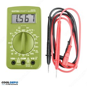   Digitális multiméter; Amper/Volt/Ohm mérő, hangjelző funkcióval, CE, 1 db 9V elem