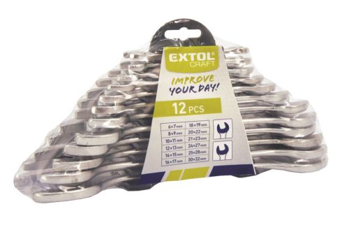 Villáskulcs klt., W.S., műanyag tartóban; 12db, 6-32mm