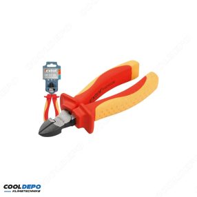   Oldalcsípő fogó, 160mm, szigetelt, 1000V, VDE, DIN ISO 5749, CV, duál piros/sárga nyél, akasztós szerszámtartó