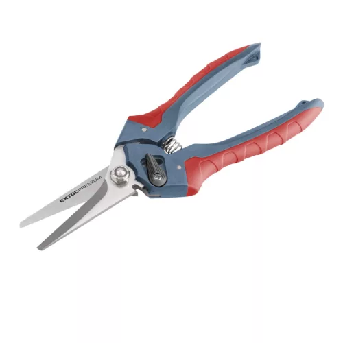 Olló, univerzális, 210 mm, rozsdamentes acél, 2 komponensű nyél, vágható anyagok: papír, textil, bőr, kötél, vékony drót