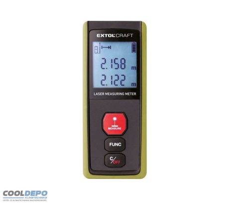 távolságmérő, digitális lézeres; mérési tartomány: 0,05-40m, pontosság: +/- 2 mm, 64 g