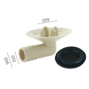   Klíma kondenzvíz elvezető pipa klíma kültéri egységekhez Ø19 mm-es csatlakozóval