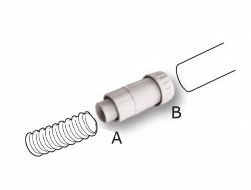 KONDENZVÍZ ELVEZETŐCSŐ ÁTALAKÍTÓ (MEREV- ÉS GÉGECSŐ KÖZÖTT) 16/20mm