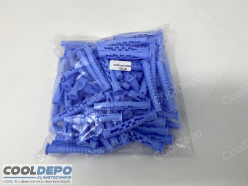 Műanyag tipli, univerzális (BLAU) 8x60, 100db/csomag