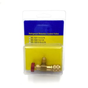   Klíma sarokszelep adapter, csap R410A/R32 1/4"x5/16" menettel 90fok