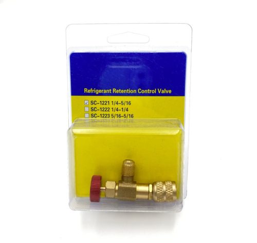 Klíma sarokszelep adapter, csap R410A/R32 1/4"x5/16" menettel 90fok