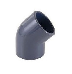 PVC KÖNYÖK 45 FOK NYOMÓCSŐ IDOM M020 (szürke) 10db/csomag