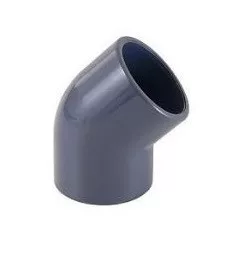 PVC KÖNYÖK 45 FOK NYOMÓCSŐ IDOM M020 (szürke) 10db/csomag