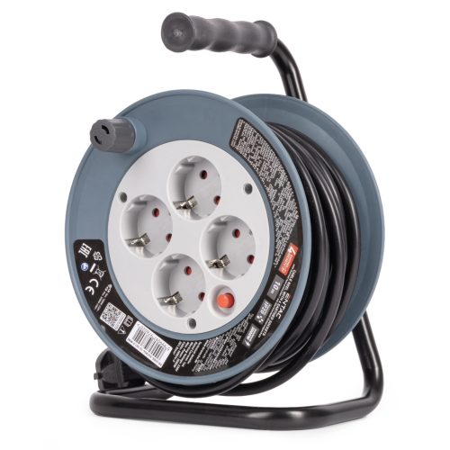 Kábeldobos hosszabbító – 4 foglalat, 10 méter