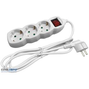 Entac S1 Elosztó 3 Foglalat Kapcsolóval 1,5m