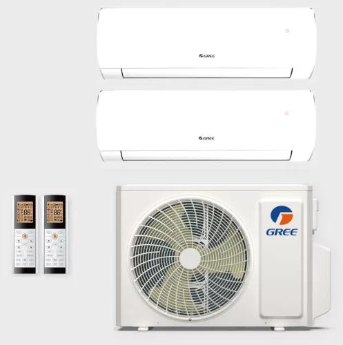 MULTI GREE szett: 1db kültéri (5,3 kW) + 2db Comfort Pro beltéri (2db x 2,7 kW)