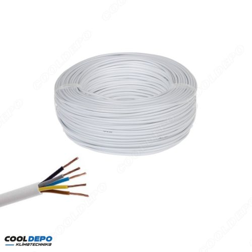 MT 5x1 kábel (H05VV-F) MTK sodrott réz vezeték fehér, 100m/tekercs
