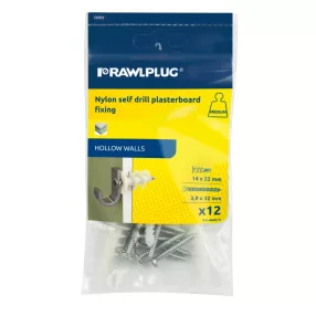   RAWLPLUG R-S11-DRA01/12 …. Csavarmenetű gipszkarton dűbel önfúró 14x22mm + D-fejű csavar 3,9x32mm (12db/csomag)