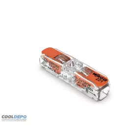   Wago új karos (csatos) vezeték összekötő, 2 x 4mm² vezetékes, keskeny (60 db/doboz)